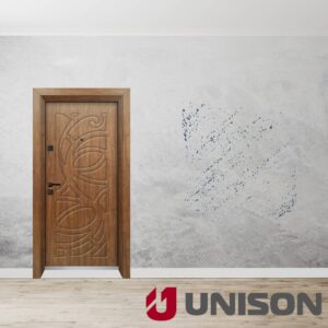Входна врата UNISON OPTIMA 4527p - Императорска Акация