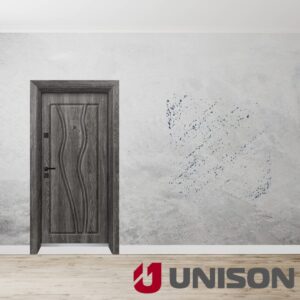 Входна врата UNISON OPTIMA 4542p - Сив Ясен