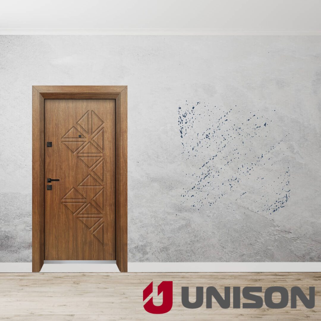 Входна врата UNISON OPTIMA 4558p - Императорска Акация