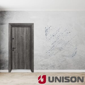 Входна врата UNISON OPTIMA 4568p - Сив Ясен